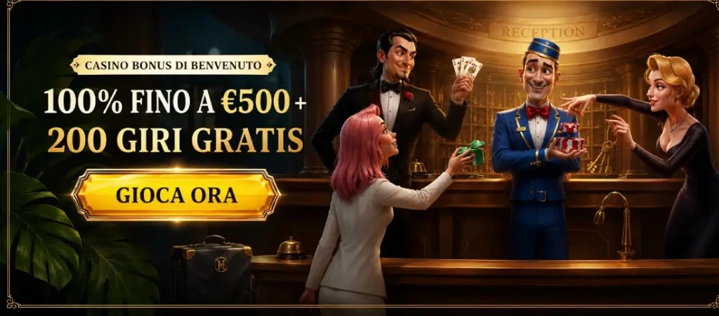 Bonus di benvenuto Casoola Casino: 100% fino a 500€ + 200 giri gratis